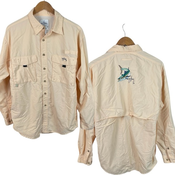 BF478 Men’s Guy Harvey AFTCO Vented Performance Fishing Gear Shirt L - Picture 1 of 5